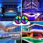 Shotory LED Lights for Bedroom,32.8ft, Bluetooth APP Control LED Strip with Music Sync, SMD 5050 RGB Color Changing LED Strip Lights for Room, Kitchen, Home, Game Room