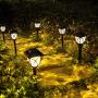 GIGALUMI Solar Pathway Lights Outdoor, 6 Pack LED Solar Landscape Lights, Waterproof Solar Powered Pathway Lights for Yard, Patio, Landscape, Walkway (Warm White)