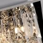 Saint Mossi Modern K9 Crystal Raindrop Chandelier Lighting Flush Mount LED Ceiling Light Fixture Pendant Lamp for Dining Room Bathroom Bedroom Livingroom G9 Bulbs Required H7'' X W16'' X L16''