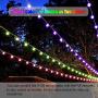 FMART 29FT Outdoor Color String Lights, RGB LED String Light with 15 G40 Edison Bulbs Dimmable, 1 Remote Controls, Waterproof & Shatterproof for Patio Cafe Backyard and Garden