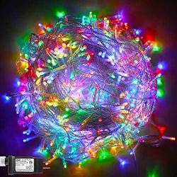 ASmile 500 LED Christmas Lights String Lights, Twinkling Hanging Lights Multicolor Plug in Fairy Light for Party, Bar, Xmas, Teen Girls Bedroom Decor-173.9ft(Colorful)