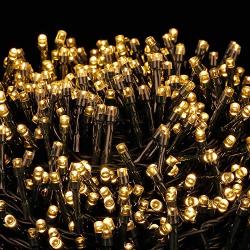 LED Outdoor String Lights - Novtech 164FT 2000LEDs Fairy String Lights Plug in Christmas Lights - Waterproof Decorative String Lights for Christmas Home Garden Patio Wedding Party Holiday - Warm White