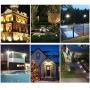 Solar Flood Lights Outdoor - 100W Solar Powered Street Light, 120 LEDs 6000 Lumens Waterproof IP66 with Remote Control Security Lighting for Yard, Garden, Gutter, Swimming Pool, Path
