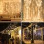 XDlight LED Curtain Lights, 9.8x9.8ft, 300 LED, 8 Modes with Remote & Timer, USB & Battery Powered Twinkle Lights,Indoor&Outdoor for Bedroom, Party, Wedding Backdrop etc