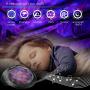 SOAIY Aurora Night Light Projector and Sleeping Soothing White Noise Sound Machine for Baby, Kids, Adults with Bluetooth 4.1, Timer, Remote, 6 Soother Sounds, 7 Lighting Modes for Kids Room
