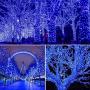 JMEXSUSS Christmas Lights Blue String Lights 66ft 200 LED Indoor Outdoor Christmas String Lights , 8 Modes Waterproof Christmas Tree Lights for Xmas Tree Wedding Party Bedroom Room Wall Decoration