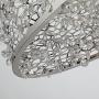 Saint Mossi Modern K9 Crystal Oval Chandelier Lighting Flush Mount LED Ceiling Light Fixture Pendant Lamp for Dining Room Bathroom Bedroom Livingroom 6 E12 Bulbs Required H10in x W7in x L24in