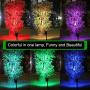 Suneng Power Solar Spot Lights Outdoor Color Change Remote Control Landscape Tree Spotlights Waterproof Security LED for Garden Lawn Yard Step Walkway Pathway Auto on/Off