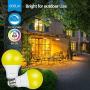 DEWENWILS 4 Pack LED Bug Light Bulbs Outdoor, A19 Yellow Light Bulb, 9W(60W Equivalent), 600LM, 2400K Amber Glow, Non-Dimmable, E26 Medium Screw Base, UL Listed