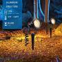 SUNVIE Outdoor Landscape LED Lighting 12W Waterproof Graden Lights COB Led Spotlights with Spiked Stand for Lawn Decorative Lamp US 3- Plug 3000K Warm White (2 Packs)