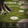 Solar Ground Lights - 8 Led Solar Garden Lights Outdoor，Disk Lights Waterproof In-Ground Outdoor Landscape Lighting for Lawn Patio Pathway Yard Deck Walkway Flood Light Dekugaa (8)