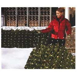 Holiday Pride Christmas Net Lights - 150 Clear White Bulbs with Green Wire - Indoor/Outdoor Use - UL Listed