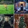 Outdoor Solar String Lights 39.4ft, 100-LED Solar Fairy Lights, Waterproof 8-Lighting Modes, Decorative String Lights for Garden Patio Backyard Wedding Holiday Party (White)