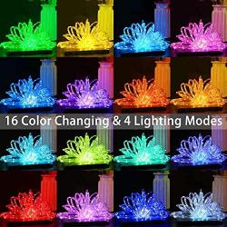 Ollny 100 LED Rope Lights 33ft 16 Colors Changing Indoor Lights USB Powered Multi Color Twinkle Rope Tube Fairy Lights with Remote for Indoor Wedding Christmas Party Waterproof Outdoor Decorations
