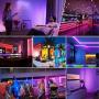 32.8ft LED Strip Lights APP Control Color Changing Rope Lights with Remote, Music Sync Built-in Mic, SMD 5050 RGB Light Strips RGB LED Strip (32.8Ft APP+Remote+Mic+3-Button Switch)