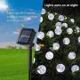 Joomer 2 Pack Globe Solar String Lights, Upgraded 20ft 30 LED Solar Patio Lights, Waterproof & 8 Modes for Patio, Garden, Gazebo, Yard, Outdoors (White)