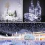 [2 Pack] Solar Fairy Lights, 400 LED Outdoor Solar String Lights Garden White Wire Decorative Lights 66Ft Waterproof Indoor Outdoor Lighting for Garden, Patio, Yard, Christmas