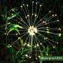 Solar Garden Lights Solar Firework Lights Solar Powered String Light with 2 Lighting Modes Twinkling and Steady-ON for Garden, Patio, Yard, Flowerbed, Parties (Warm White)