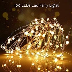 USB Fairy String Lights, 33Ft 100 LED 16 Colors Changing Lights Twinkle Firefly Lights with 8 Lighting for Bedroom, Christmas, Parties, Wedding, Decoration