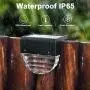 Solar Deck Lights, Outdoor Lighting Backyard Decor Outside Step Lights Garden Post Fence - 6 Pack