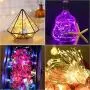 16Color Changing Fairy Lights, Battery Operated Twinkle Lights with Remote&8 Light Modes Waterproof 3AA Battery Case, String Lights for Bedroom Wedding Party Christmas Halloween, 2pack16.5Ft 50LEDs