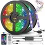 LED Strip Lights, 32.8ft RGB LED Light Strips 300 LEDs SMD5050 Color Changing Light Strips, Voice and Music Sync Smart LED Tape Lights for Home, TV, Bar and Party Decoration-Remote Control