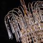 Cretifity Empire Crystal Chandelier, Luxury 8-Light Raindrop Pendant Chandelier with K9 Crystal Ball, E12 Socket, Golden Crystal Chandelier Lights for Dining Living Room Hallway Foyer (Dia 19.7'')