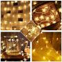 43 ft 100 Led Christmas Star String Lights Plug in for Bedroom Decor Indoor Outdoor Christmas Fairy Light Twinkle for New Year Home Wall Garden Decorations Warm White