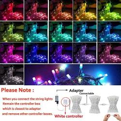 Oycbuzo Color Changing Christmas Led String Lights, Plug in Powered Multicolor Lights with Remote Control, Twinkle Firefly Lights for Bedroom Indoor Outdoor Party Wedding Tapestry -16 Colors