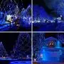 Baimo 2 Pack 33ft Solar String Lights, 100 LED 8 Modes Waterproof Fairy Lights for Garden, Tree, Yard, Christmas, Wedding, Party Outdoor Indoor (Blue)