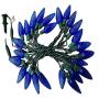 Borita C9 Faceted Outdoor Blue Christmas Light String, Stay-On 17Ft 25 LEDs Commercial Grade Indoor Xmas Mood Lighting,Home Garden Patio Halloween Festive Seasonal Decor Lighting