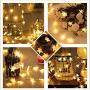 Star String Lights 100 LED 33 FT Plug in Fairy Bedroom Twinkle Lights Waterproof Extendable for Indoor Outdoor Wedding Party Christmas Tree New Year, Garden Decoration Warm White