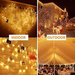 Extra-Long 147FT 400 LED Christmas String Lights Outdoor/Indoor, 8 Lighting Modes Warm White Christmas Tree Lights, Waterproof Clear Wire Decorative Lights for Wedding Party Patio Garden