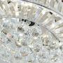 Modern Dimmable Fandelier Crystal Ceiling Fan with Lights and Remote Invisible Retractable Chandelier Fan Light LED Lighting-Polished Chrome 42'' (Crystal2)