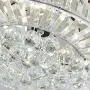 Modern Dimmable Fandelier Crystal Ceiling Fan with Lights and Remote Invisible Retractable Chandelier Fan Light LED Lighting-Polished Chrome 42'' (Crystal2)