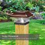 NOMA Solar Post Lights | Waterproof Outdoor Cap Lights for 4 x 4 Wooden Post, Deck, Patio, Garden, Decor or Fence | Warm White LED Lights, 8-Pack (Bronze)