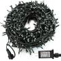 Funiao 105ft 300 LED Christmas Lights Outdoor Indoor Extendable Green Wire Fairy String Lights 8 Modes Waterproof Decorative Twinkle Lights for Xmas Tree Holiday Party Decoration (Warm White)