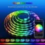 JMEXSUSS WiFi LED Strip Lights, 16.4ft Music Sync LED Light Strip, RGB 5050 Color Changing Rope Lights Compatible with Alexa, Google Home, Phone App, Remote Control Flexible Tape Lights for Bedroom