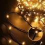 4 Pack -- Battery Operated Outdoor Christmas Tree String Lights with 50 Warm White LEDs on 16.5ft/5m of Dark Green Cable,Ambiance Lighting for Bedroom Patio Garden Gate Yard Parties Wedding Decoration