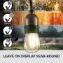 Newhouse Lighting CSTRINGLED18 Hanging Sockets | Weatherproof Technology String Light, 48ft, Black, 48 Ft