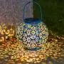 Solar Big Lantern Hanging Garden Outdoor Lights Metal Waterproof LED Table Lamp Decorative Solar Big Lantern Hanging Garden Outdoor Lights Metal Waterproof LED Table Lamp Decorative