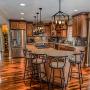 Lantern Oak Wrought Iron 4 Lights, Palacelantern Adjustable Height Pendant Light fixtures Ceiling Hanging with Iron Finish, Farmhouse, Foyer and Entryway, Dining Room, Kitchen