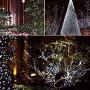 IDEAALS Outdoor Solar String Lights (2 Pack, 66ft 200LED Each), Upgraded Solar Fairy Lights 8 Modes Waterproof Copper Wire Solar Lights Outdoor for Garden Patio Yard Tree (Cool White)