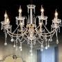 Crystal Chandeliers Lighting Fixture Ceiling Lights Fixture with Adjustable Height 9 Lights for Dining Room Chandelier, Corridor, Indoor, Modern Furniture for Living Room, Bedroom, Golden