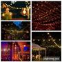 Bomcosy Outdoor String Lights, 100FT G40 LED Globe String Lights with 50+2pcs Clear Bulbs,1 Watt Dimmable 2700K, 50 X E12 Socket, IP45 Waterproof, Patio Lights