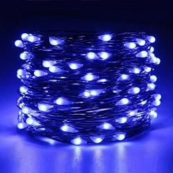 ER CHEN Dimmable LED String Lights Plug in, 66ft 200 LED Waterproof Blue Color Fairy String Lights with Remote, Indoor/Outdoor Copper Wire Decorative Lights for Bedroom, Patio, Garden, Yard, Party