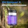 [3 in 1] Bug Zapper & Insect Fly Pest Attractant Trap & LED Camping Lantern, IP44 Waterproof, USB/Solar-Rechargeable, 9-H Battery Life, Insect Fly Traps, Mosquito Zappers, Mosquito Killer for Outdoor