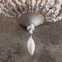 Jiuzhuo Classic Style Distressed White Wood Beaded 1-Light Decorative Indoor Wall Sconce Light
