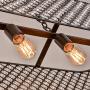 Maxax Rectangular Crystal Chandeliers Island Dining Room 5 Lights Ceiling Light Fixtures Hanging Chandelier Pendant Light for Living Room, Kitchen Island, Antique Black Finish
