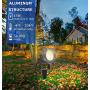 SUNVIE 15W Landscape Lighting LED Spotlight Outdoor 120V AC Waterproof Landscape Lights Spot Lights for Yard with Spiked Stake Warm White Flag Lights Garden Decorative Lamp with US 3-Plug in (2 Pack)